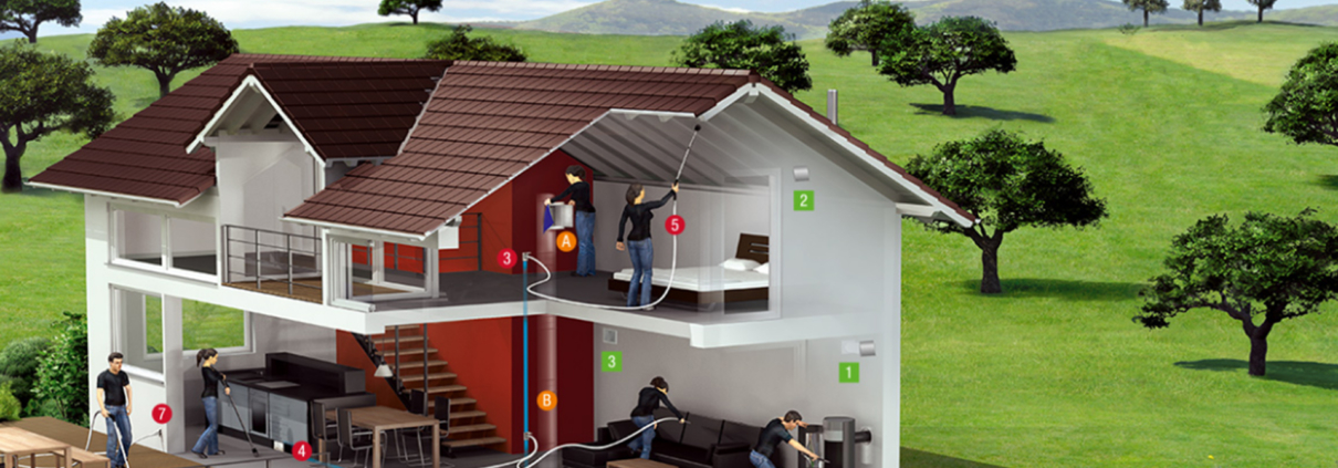 Prinzip Zentralstaubsauger Smarthome