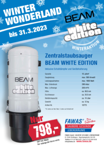 Zentralstaubsauger Beam white Edition