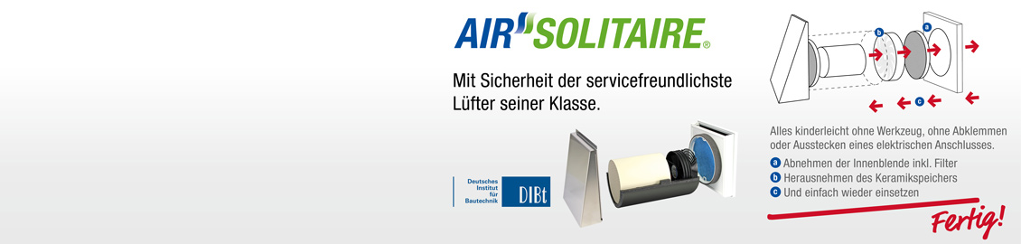 Air Solitaire, Lüfter servicefreundlich